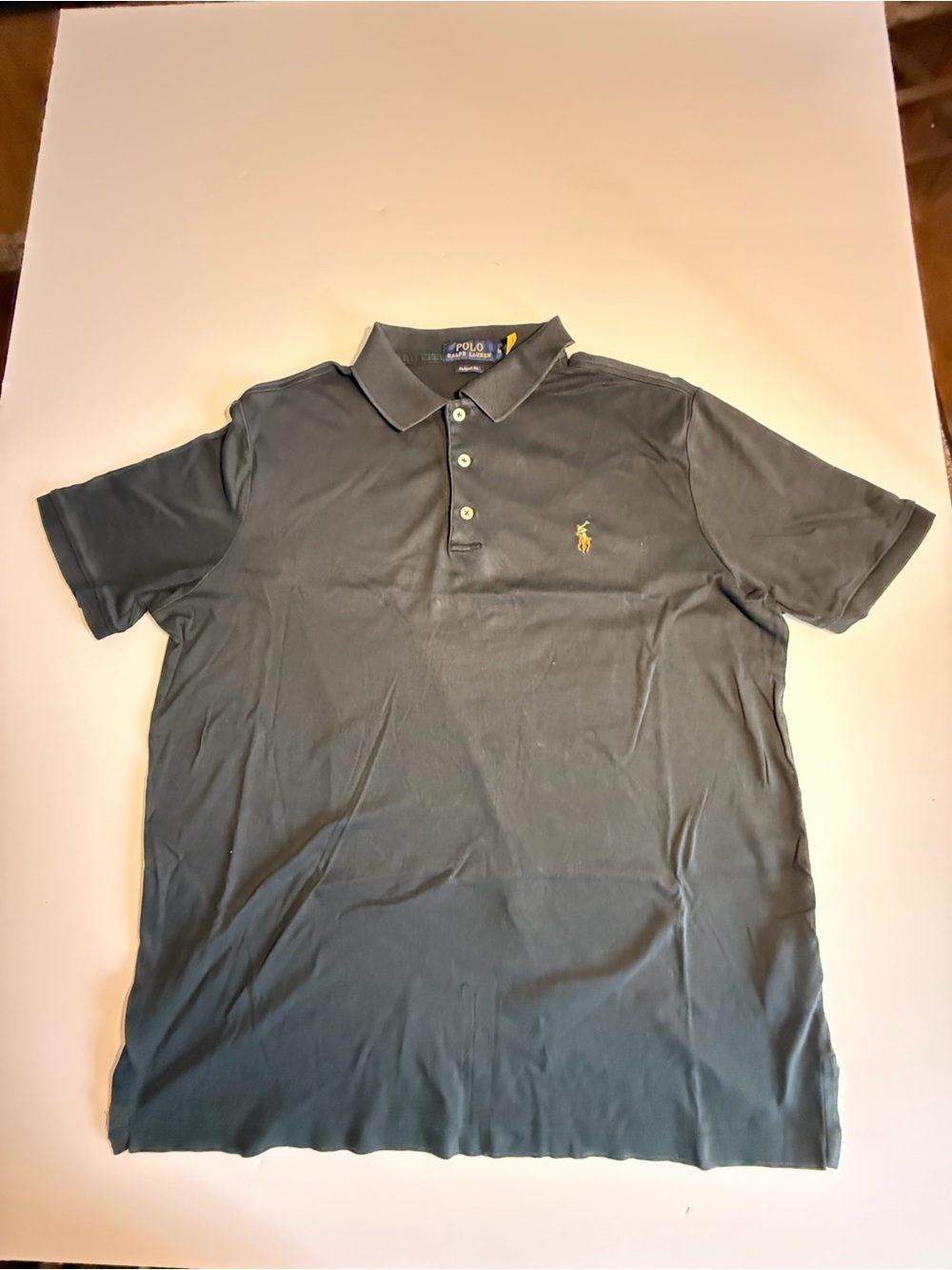 Polo Ralph Lauren Classic Fit Soft Cotton Polo Shirt Medium M Distressed